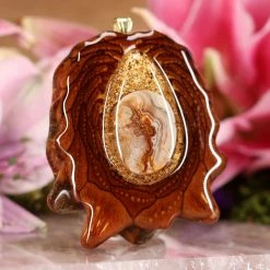 TEP Orgonite With Crazy Lace Agate Pendants