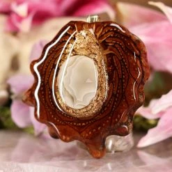 TEP Orgonite With Crazy Lace Agate Pendants