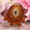TEP Orgonite With Blue Kyanite With Gold Merkaba And Back Om
