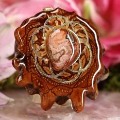 TEP Crazy Lace Agate With Gold Seed Of Life