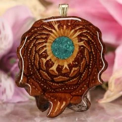 TEP Crushed Malachite (Glows) Pendants