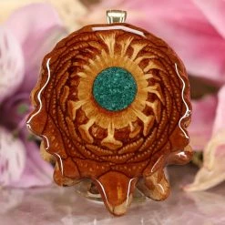 TEP Pendants Crushed Malachite (Glows)