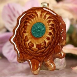 TEP Pendants Crushed Malachite (Glows)