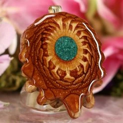 TEP Pendants Crushed Malachite (Glows) 7 TEP Pendants Crushed Malachite (Glows)