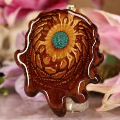 TEP Crushed Malachite (Glows) Pendants