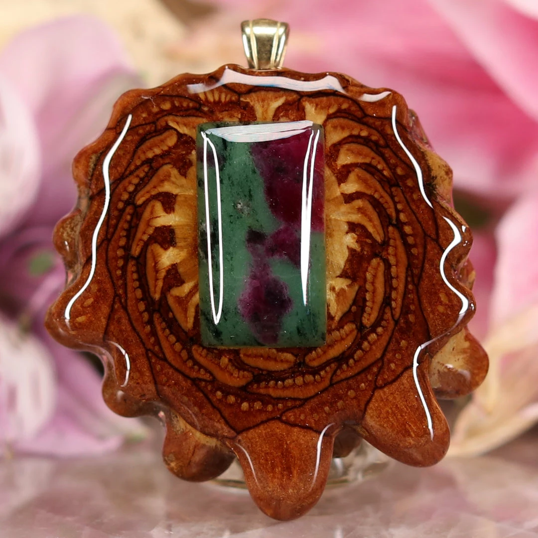 TEP Pendants Ruby In Zoisite 3 TEP Pendants Ruby In Zoisite