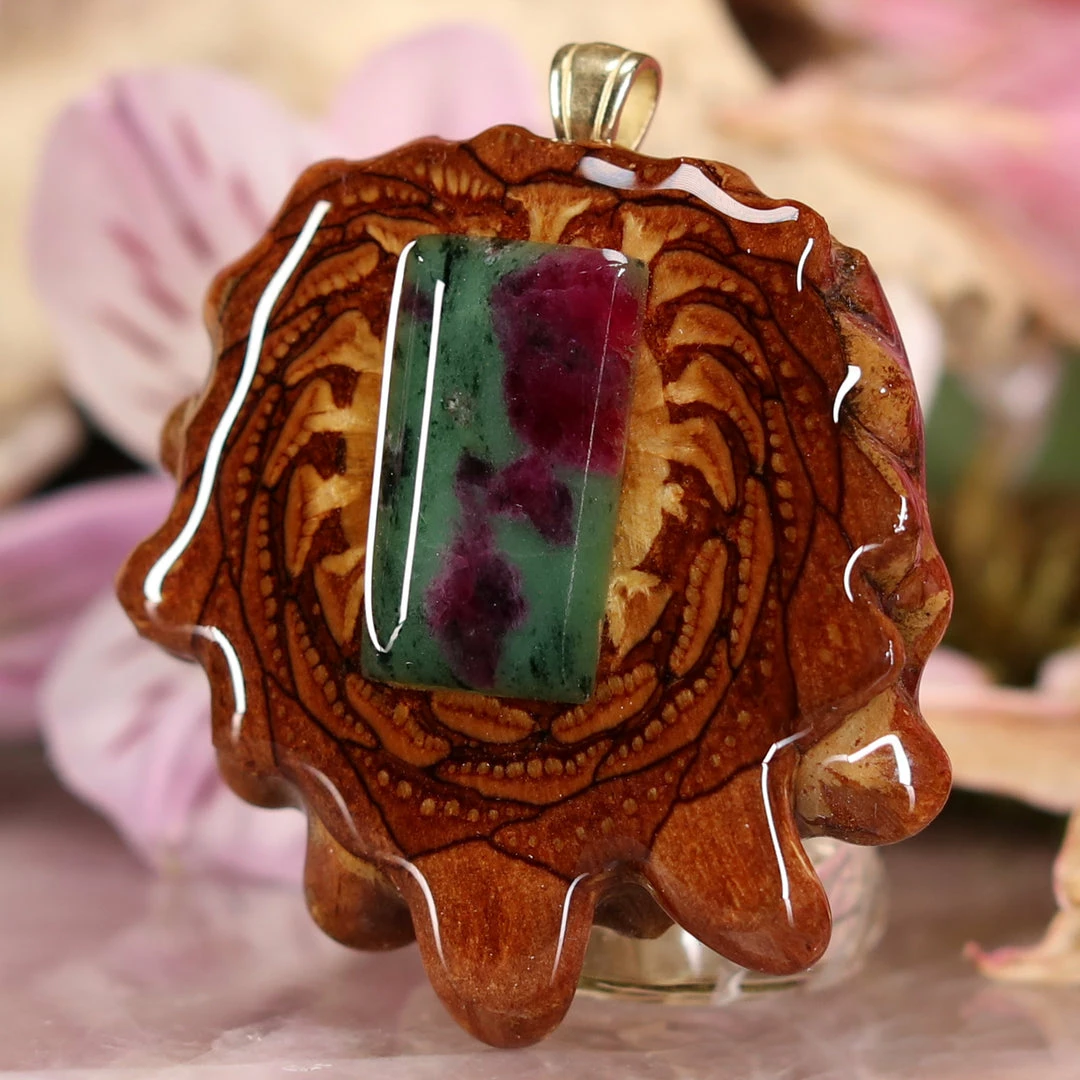 TEP Pendants Ruby In Zoisite 4 TEP Pendants Ruby In Zoisite