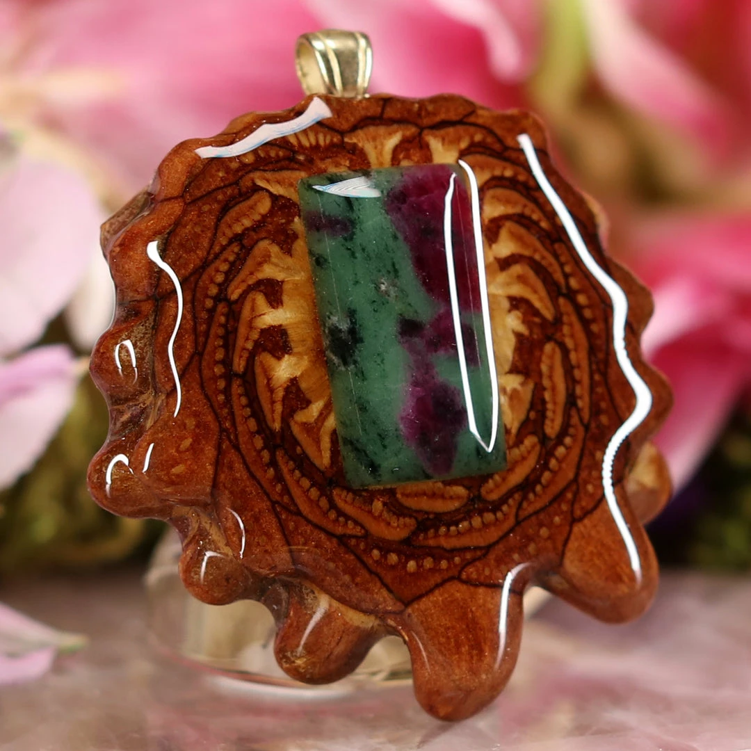 TEP Pendants Ruby In Zoisite 5 TEP Pendants Ruby In Zoisite