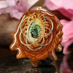 TEP Sterling Opal With Gold Seed Of Life