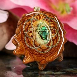 TEP Sterling Opal With Gold Seed Of Life