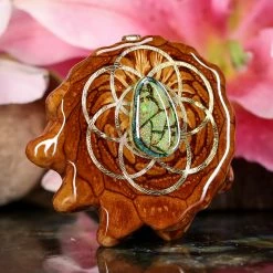 TEP Pendants Sterling Opal With Gold Seed Of Life