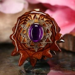 TEP Amethyst With Gold 64 Star Tetrahedron