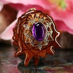 TEP Amethyst With Gold 64 Star Tetrahedron