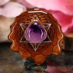 TEP Amethyst With Silver Merkaba