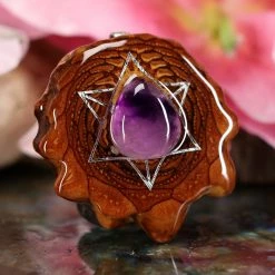 TEP Amethyst With Silver Merkaba 7 TEP Amethyst With Silver Merkaba