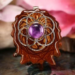 TEP Amethyst With Silver Seed Of Life