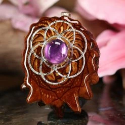 TEP Amethyst With Silver Seed Of Life