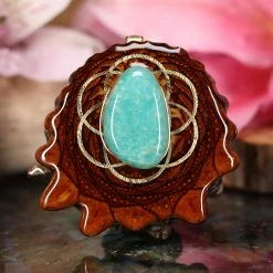 TEP Amazonite With Gold Seed Of Life