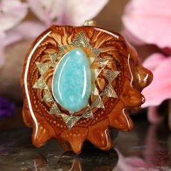 TEP Amazonite With Gold Sri Yantra