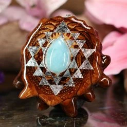 TEP Amazonite With Silver Sri Yantra