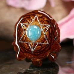 TEP Amazonite With Silver Merkaba Pendants