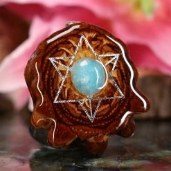 TEP Amazonite With Silver Merkaba Pendants