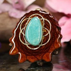 TEP Amazonite With Gold Seed Of Life