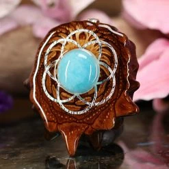 TEP Amazonite With Silver Seed Of Life