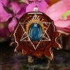 TEP Pendants Blue Apatite With Silver Merkaba