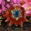 TEP Blue Apatite With Gold Reverse Merkaba
