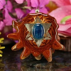 TEP Blue Apatite With Gold Reverse Merkaba