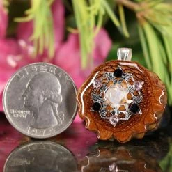 TEP Pendants Moonstone With Silver 64 Star Tetrahedron Multi-Stone