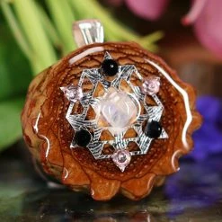 TEP Pendants Moonstone With Silver 64 Star Tetrahedron Multi-Stone