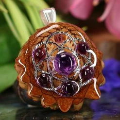 TEP Amethyst With Silver Seed Of Life Multi-Stone
