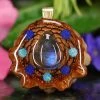 TEP Labradorite With Multi-Glow Pendants