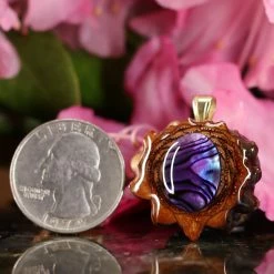 TEP Pendants Purple Paua Shell 6 TEP Pendants Purple Paua Shell