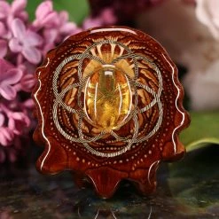 TEP Yellow Amber With Gold Seed Of Life