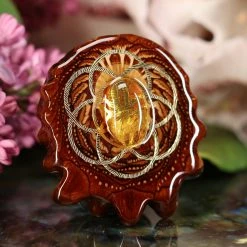 TEP Yellow Amber With Gold Seed Of Life