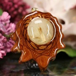 TEP Glowing Rutilated Quartz With Back Om