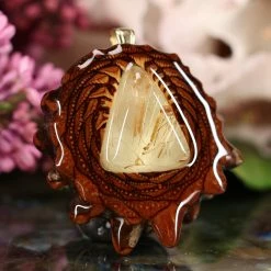 TEP Pendants Glowing Rutilated Quartz