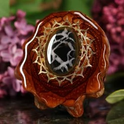 TEP Pendants Septarian With Gold Crown (7th) Chakra