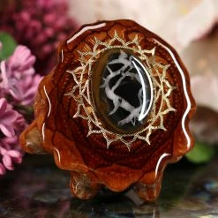 TEP Pendants Septarian With Gold Crown (7th) Chakra