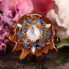 TEP Moonstone With Silver 64 Star Tetrahedron Multi-Stone Pendants