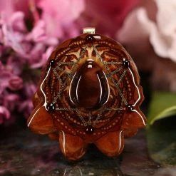 TEP Red Tiger's Eye With Gold Merkaba Multi-Stone