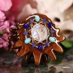 TEP Pendants Moonstone With Silver Seed Of Life Multi-Stone