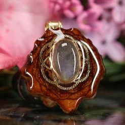 TEP Pendants Labradorite With Gold Seed Of Life 7 TEP Pendants Labradorite With Gold Seed Of Life