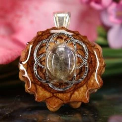 TEP Labradorite With Silver Seed Of Life Pendants