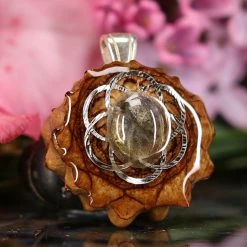 TEP Labradorite With Silver Seed Of Life Pendants