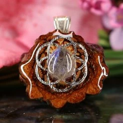 TEP Labradorite With Silver Seed Of Life