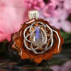 TEP Labradorite With Silver Seed Of Life
